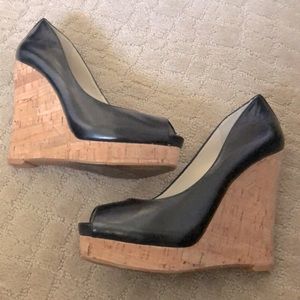 Nine West cork wedges